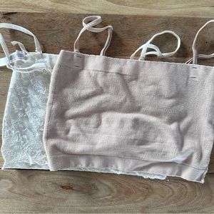 Anthropologie Cream and Tan Bandeaus